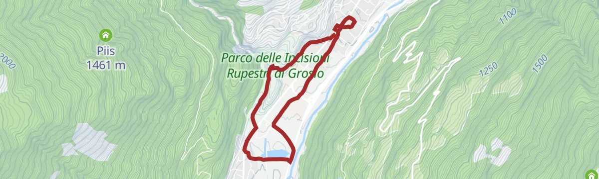 Route map: Oratory Palio Walk of Grosio 2025